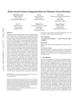 Dual-stream Feature Augmentation for Domain Generalization