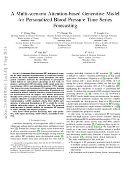 A Multi-scenario Attention-based Generative Model for Personalized Blood
  Pressure Time Series Forecasting