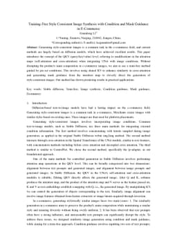 Training-Free Style Consistent Image Synthesis with Condition and Mask
  Guidance in E-Commerce