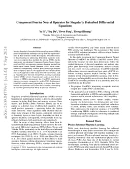 Component Fourier Neural Operator for Singularly Perturbed Differential
  Equations