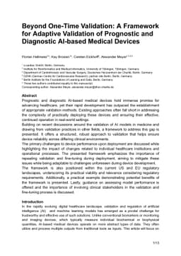 Beyond One-Time Validation: A Framework for Adaptive Validation of
  Prognostic and Diagnostic AI-based Medical Devices