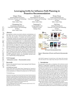 Leveraging LLMs for Influence Path Planning in Proactive Recommendation