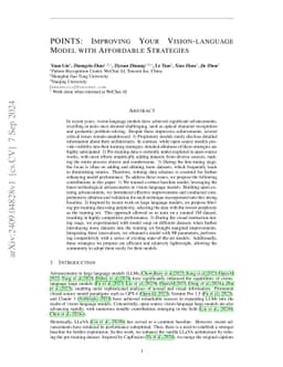 POINTS: Improving Your Vision-language Model with Affordable Strategies