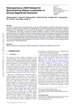 Heterogeneous LiDAR Dataset for Benchmarking Robust Localization in
  Diverse Degenerate Scenarios