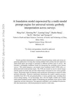 A foundation model enpowered by a multi-modal prompt engine for
  universal seismic geobody interpretation across surveys