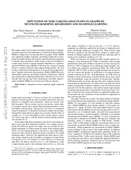 Imputation of Time-varying Edge Flows in Graphs by Multilinear Kernel
  Regression and Manifold Learning