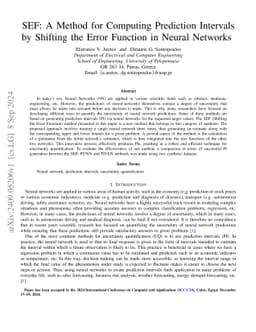 SEF: A Method for Computing Prediction Intervals by Shifting the Error
  Function in Neural Networks
