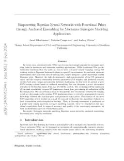 Empowering Bayesian Neural Networks with Functional Priors through
  Anchored Ensembling for Mechanics Surrogate Modeling Applications