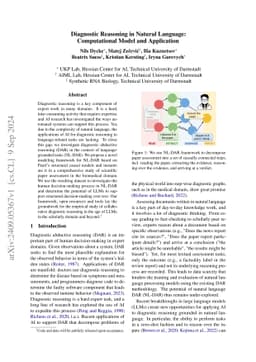 Diagnostic Reasoning in Natural Language: Computational Model and
  Application