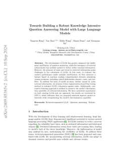 Towards Building a Robust Knowledge Intensive Question Answering Model
  with Large Language Models