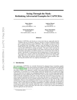 Seeing Through the Mask: Rethinking Adversarial Examples for CAPTCHAs
