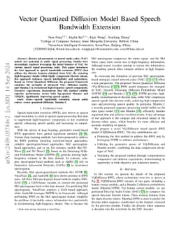Vector Quantized Diffusion Model Based Speech Bandwidth Extension