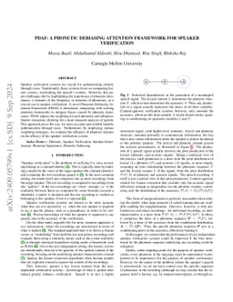 PDAF: A Phonetic Debiasing Attention Framework For Speaker Verification