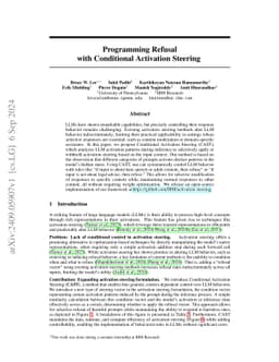 Programming Refusal with Conditional Activation Steering