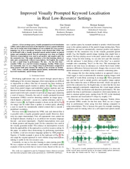 Improved Visually Prompted Keyword Localisation in Real Low-Resource
  Settings