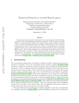 Empirical Bernstein in smooth Banach spaces