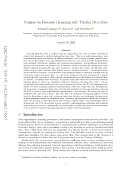 Contrastive Federated Learning with Tabular Data Silos