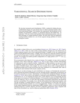 Variational Search Distributions