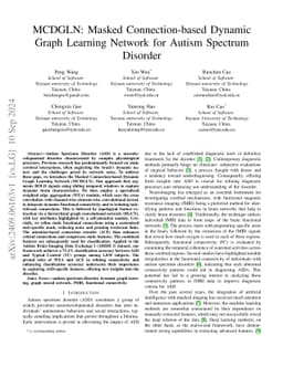 MCDGLN: Masked Connection-based Dynamic Graph Learning Network for
  Autism Spectrum Disorder