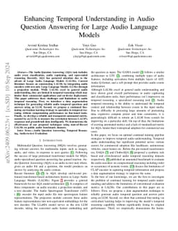 Enhancing Temporal Understanding in Audio Question Answering for Large
  Audio Language Models