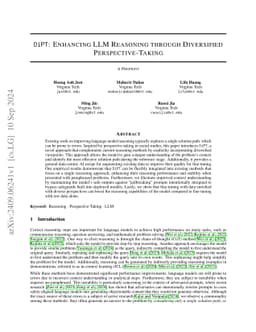DiPT: Enhancing LLM reasoning through diversified perspective-taking