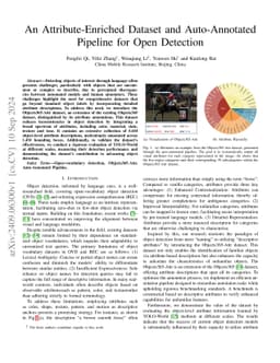 An Attribute-Enriched Dataset and Auto-Annotated Pipeline for Open
  Detection