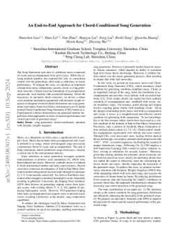An End-to-End Approach for Chord-Conditioned Song Generation