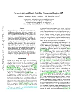 Foragax: An Agent-Based Modelling Framework Based on JAX