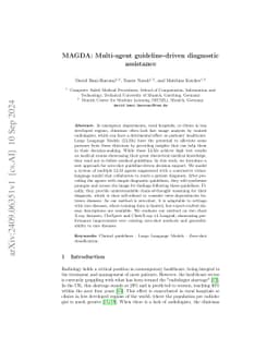 MAGDA: Multi-agent guideline-driven diagnostic assistance