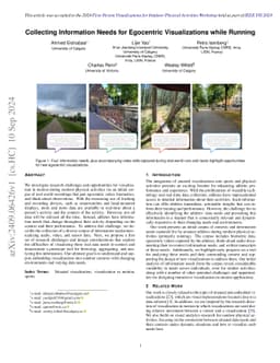 Collecting Information Needs for Egocentric Visualizations while Running