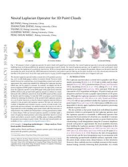 Neural Laplacian Operator for 3D Point Clouds