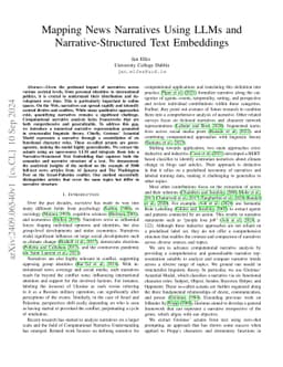 Mapping News Narratives Using LLMs and Narrative-Structured Text
  Embeddings