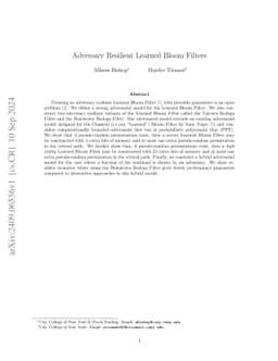 Adversary Resilient Learned Bloom Filters