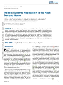 Indirect Dynamic Negotiation in the Nash Demand Game