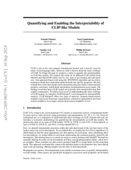 Quantifying and Enabling the Interpretability of CLIP-like Models