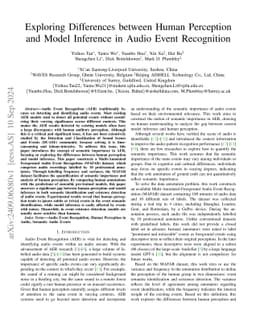Exploring Differences between Human Perception and Model Inference in
  Audio Event Recognition