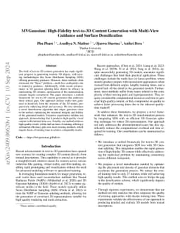 MVGaussian: High-Fidelity text-to-3D Content Generation with Multi-View
  Guidance and Surface Densification