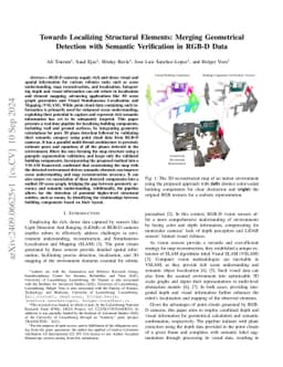 Towards Localizing Structural Elements: Merging Geometrical Detection
  with Semantic Verification in RGB-D Data