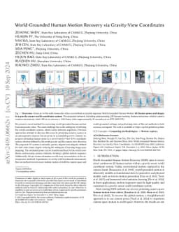 World-Grounded Human Motion Recovery via Gravity-View Coordinates