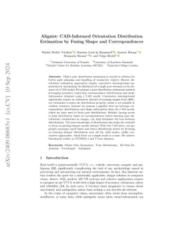 Alignist: CAD-Informed Orientation Distribution Estimation by Fusing
  Shape and Correspondences