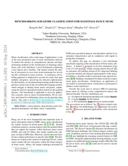 Benchmarking Sub-Genre Classification For Mainstage Dance Music
