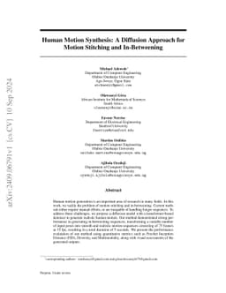 Human Motion Synthesis_ A Diffusion Approach for Motion Stitching and
  In-Betweening