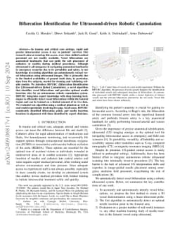 Bifurcation Identification for Ultrasound-driven Robotic Cannulation