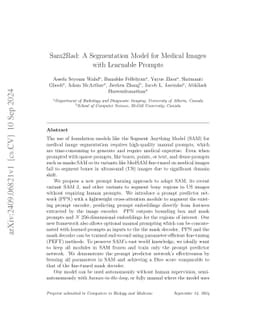 Sam2Rad: A Segmentation Model for Medical Images with Learnable Prompts