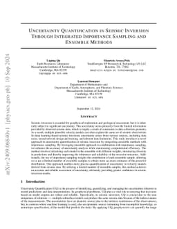 Uncertainty Quantification in Seismic Inversion Through Integrated
  Importance Sampling and Ensemble Methods