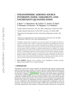 Stratospheric aerosol source inversion: Noise, variability, and
  uncertainty quantification