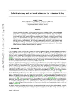 Joint trajectory and network inference via reference fitting