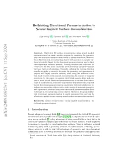Rethinking Directional Parameterization in Neural Implicit Surface
  Reconstruction