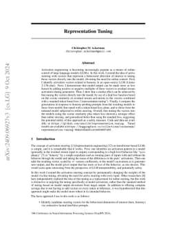 Representation Tuning