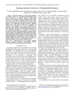 Enabling Shared-Control for A Riding Ballbot System